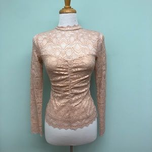 Guess | Women's Lace Shirt | Peach